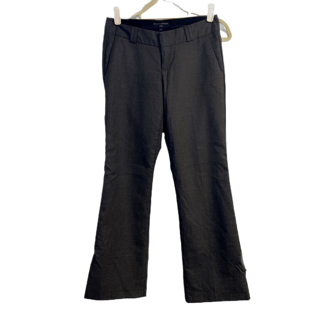 Banana Republic Dress Pants Woman's Size 4 Petite Gray Wide Leg Flared‎ Lined